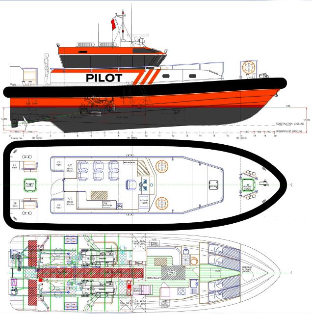 Pilot Boat General Arrangement Plan