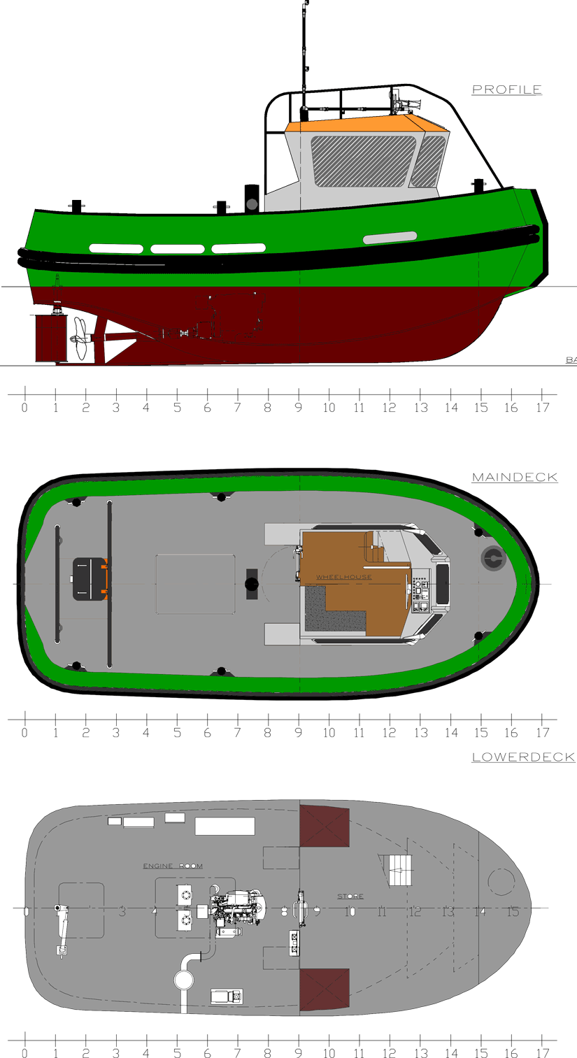 Mooring Boat General Arrangement Plan